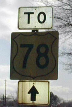 Alabama U.S. Highway 78 sign.
