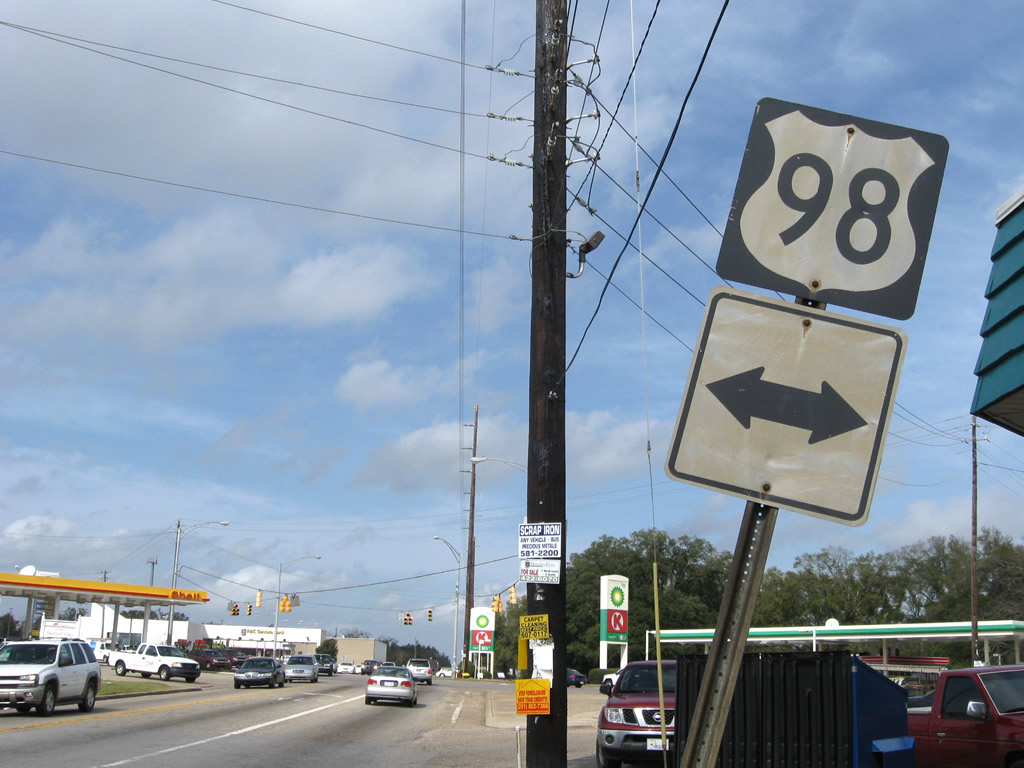 Alabama U.S. Highway 98 sign.