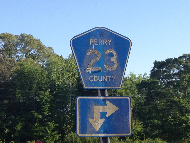 Alabama Perry County Route 23 sign.