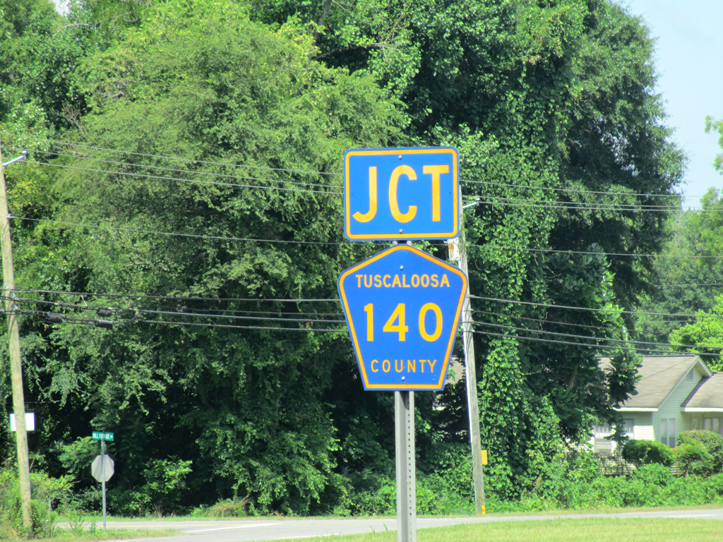 Alabama tuscaloosa county 140 sign.