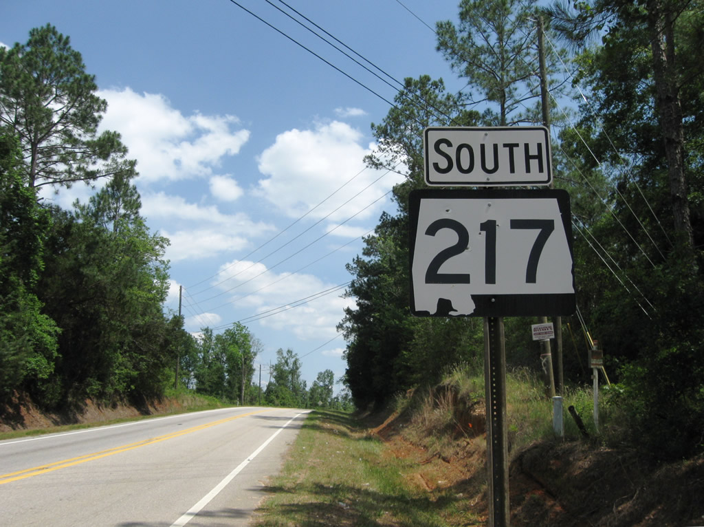 Alabama State Highway 217 sign.
