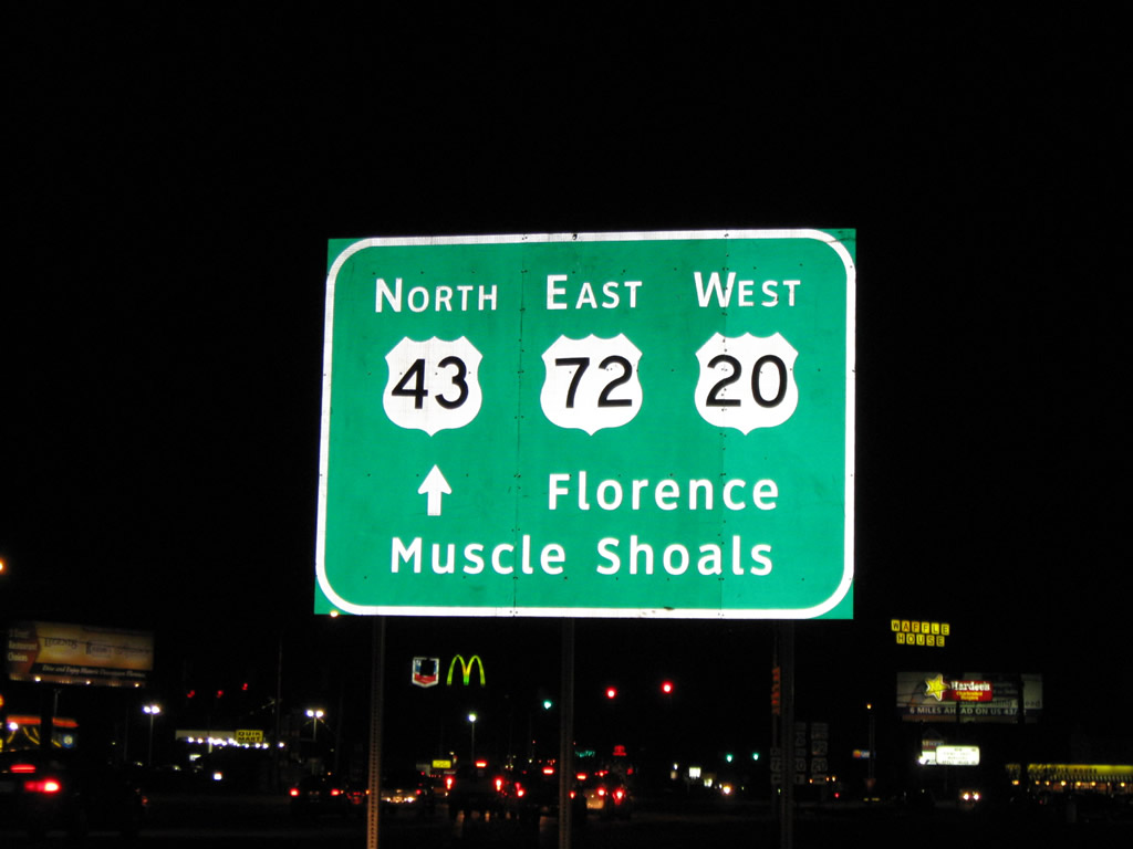 Alabama U.S. Highway 20 sign.