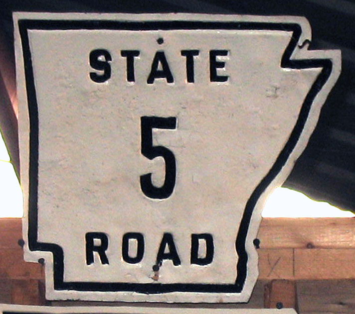 Arkansas State Highway 5 sign.