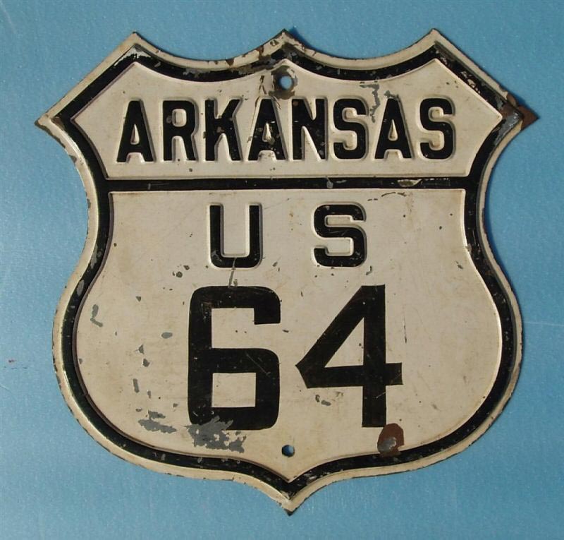 Arkansas U.S. Highway 64 sign.