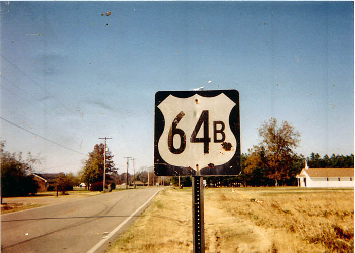 Arkansas U. S. highway 64B sign.