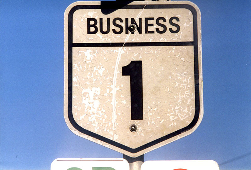 Australia business national route 1 sign.