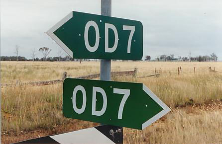 Australia over-dimensional route 7 sign.
