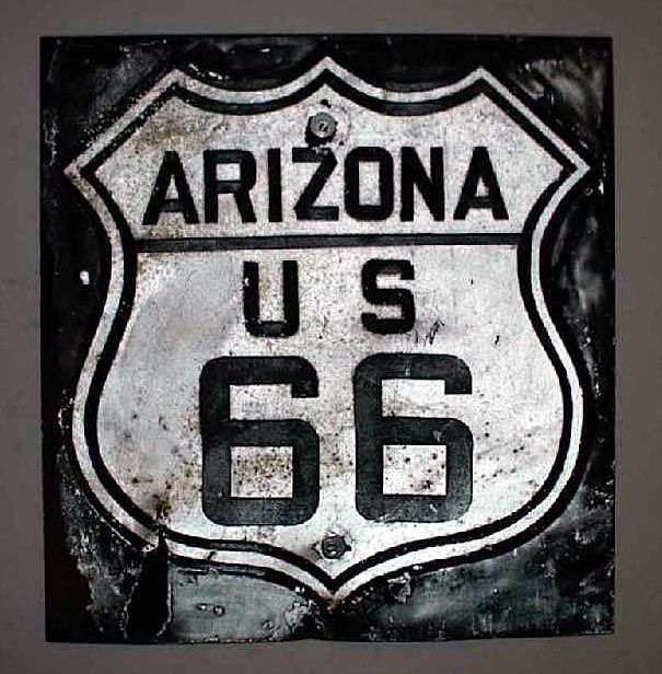 Arizona U.S. Highway 66 sign.
