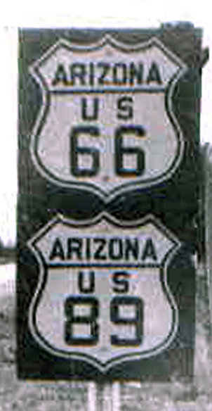 Arizona - U.S. Highway 89 and U.S. Highway 66 sign.