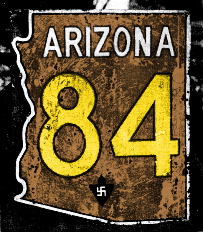 Arizona State Highway 84 sign.