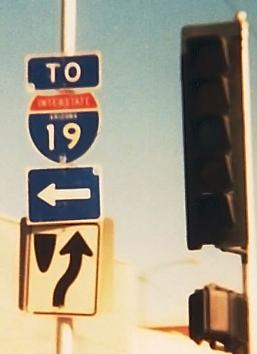 Arizona Interstate 19 sign.