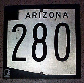 Arizona State Highway 280 sign.