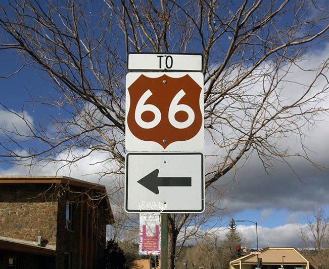 Arizona U.S. Highway 66 sign.
