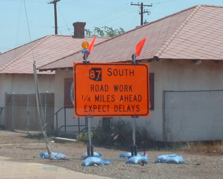 Arizona State Highway 87 sign.