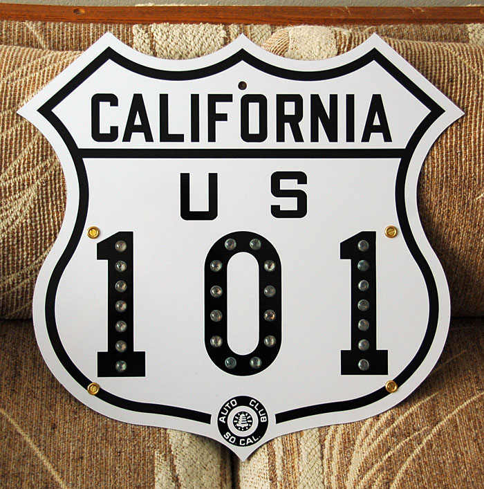 California U.S. Highway 101 sign.