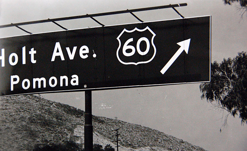 California U.S. Highway 60 sign.