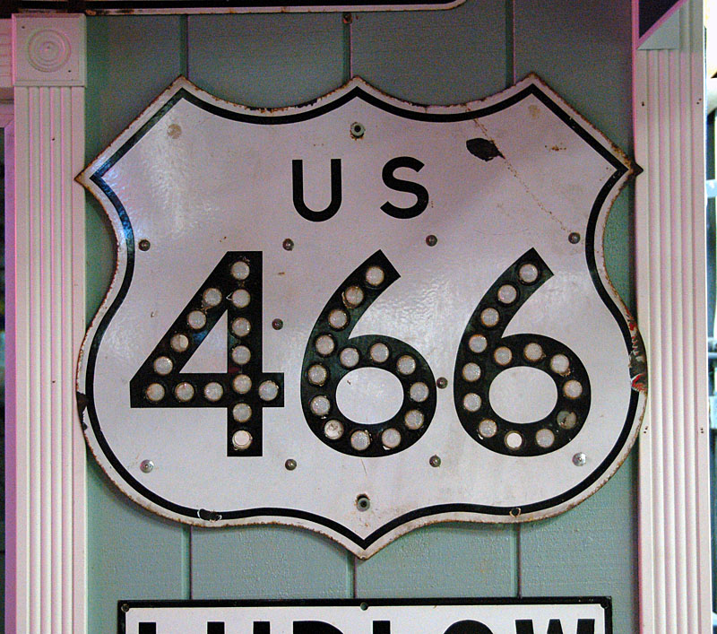 California U.S. Highway 466 sign.