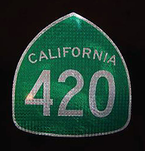 California State Highway 420 sign.