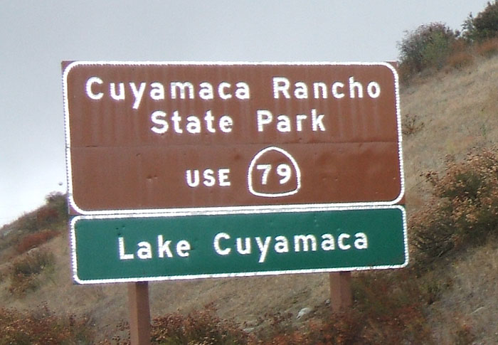 California State Highway 79 sign.