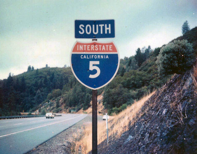 California Interstate 5 sign.