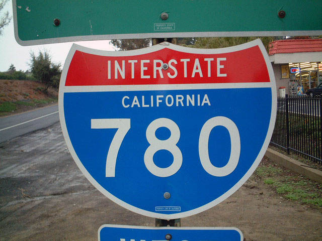 California Interstate 780 sign.