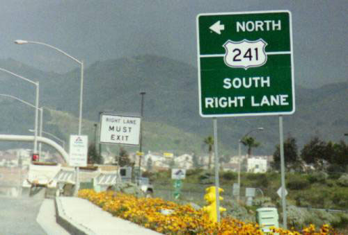California U.S. Highway 241 sign.
