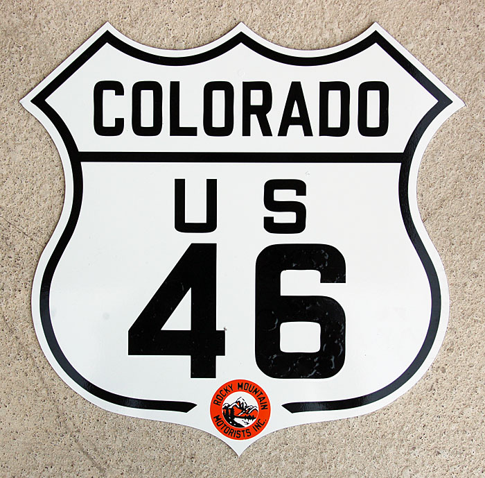 Colorado U. S. highway 46 sign.