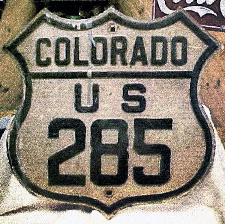 Colorado U.S. Highway 285 sign.