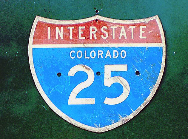 Colorado Interstate 25 sign.