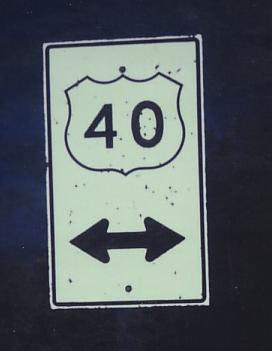 Colorado U.S. Highway 40 sign.
