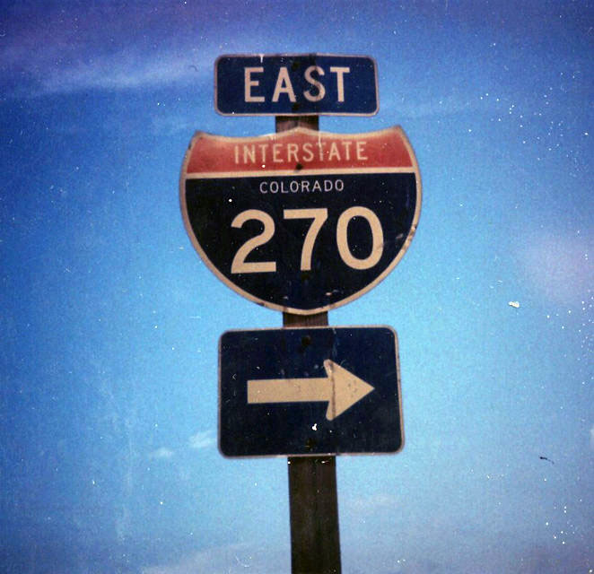 Colorado Interstate 270 sign.