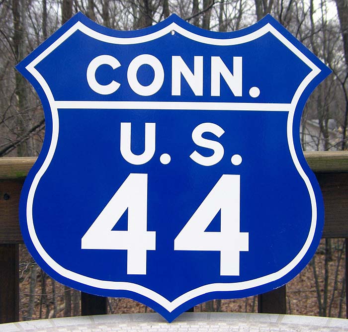 Connecticut U. S. highway 44 sign.