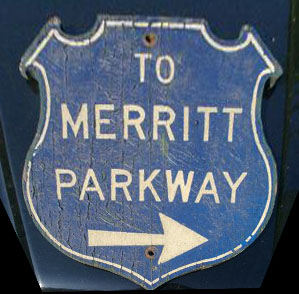 Connecticut Merritt Parkway sign.