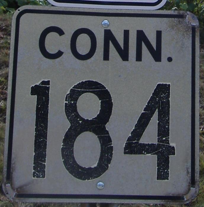 Connecticut - Interstate 95 and State Highway 184 sign.