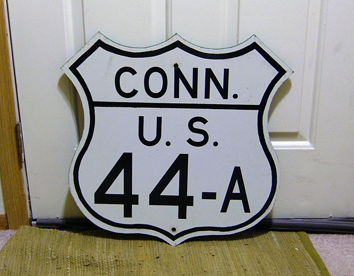 Connecticut U. S. highway 44A sign.