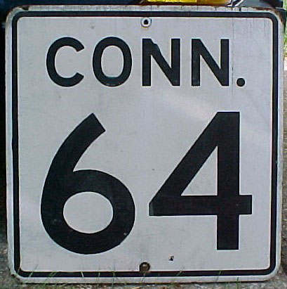 Connecticut State Highway 64 sign.
