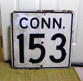 Connecticut State Highway 153 sign.