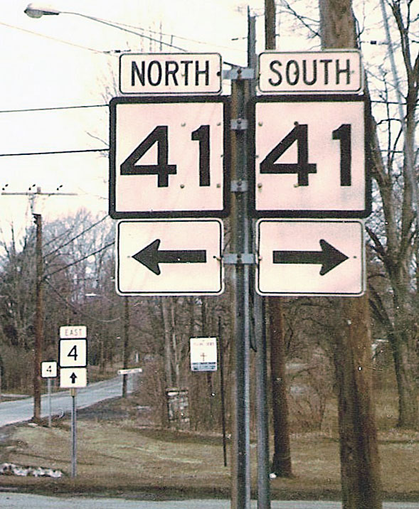Connecticut State Highway 41 sign.