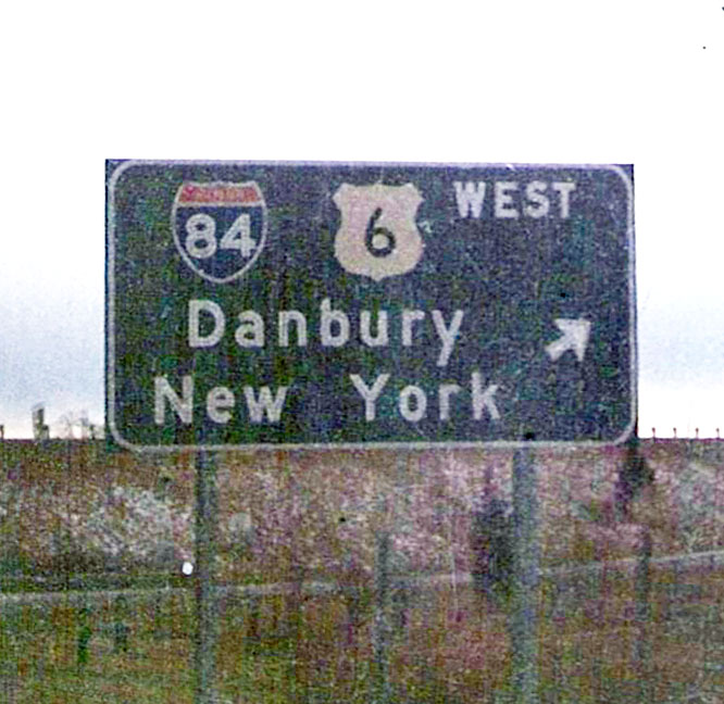 Connecticut - U.S. Highway 6 and Interstate 84 sign.
