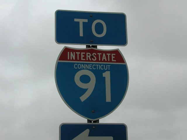 Connecticut Interstate 91 sign.