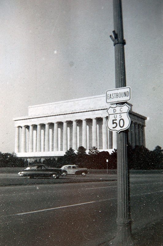District of Columbia U.S. Highway 50 sign.