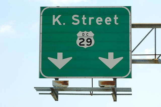 District of Columbia U. S. highway 29 sign.