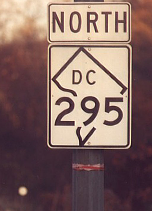 District of Columbia State Highway 295 sign.