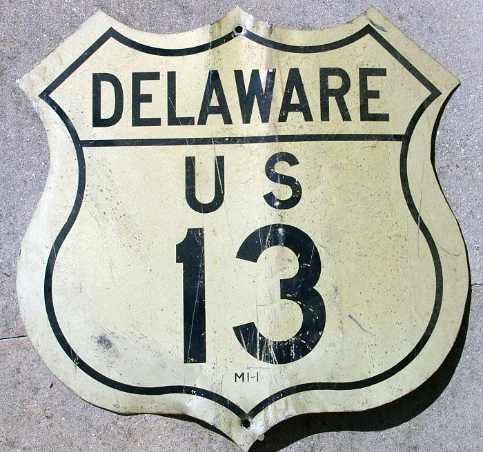 Delaware U.S. Highway 13 sign.