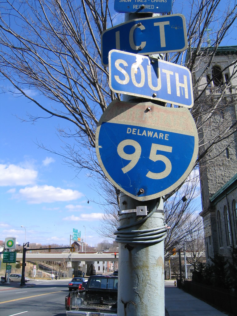 Delaware interstate 95 sign.