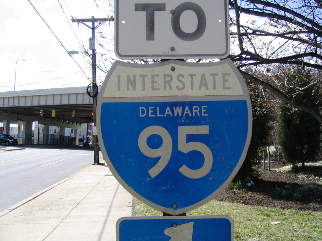 Delaware interstate 95 sign.