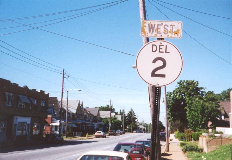 Delaware State Highway 2 sign.