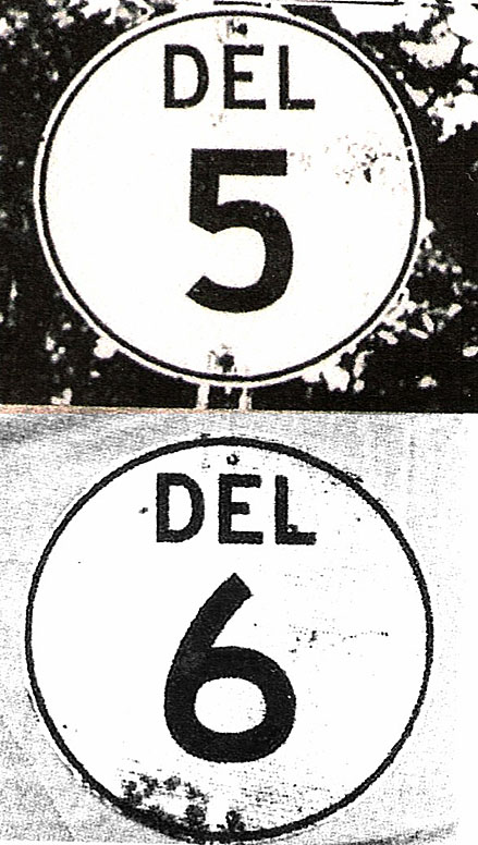 Delaware - State Highway 6 and State Highway 5 sign.