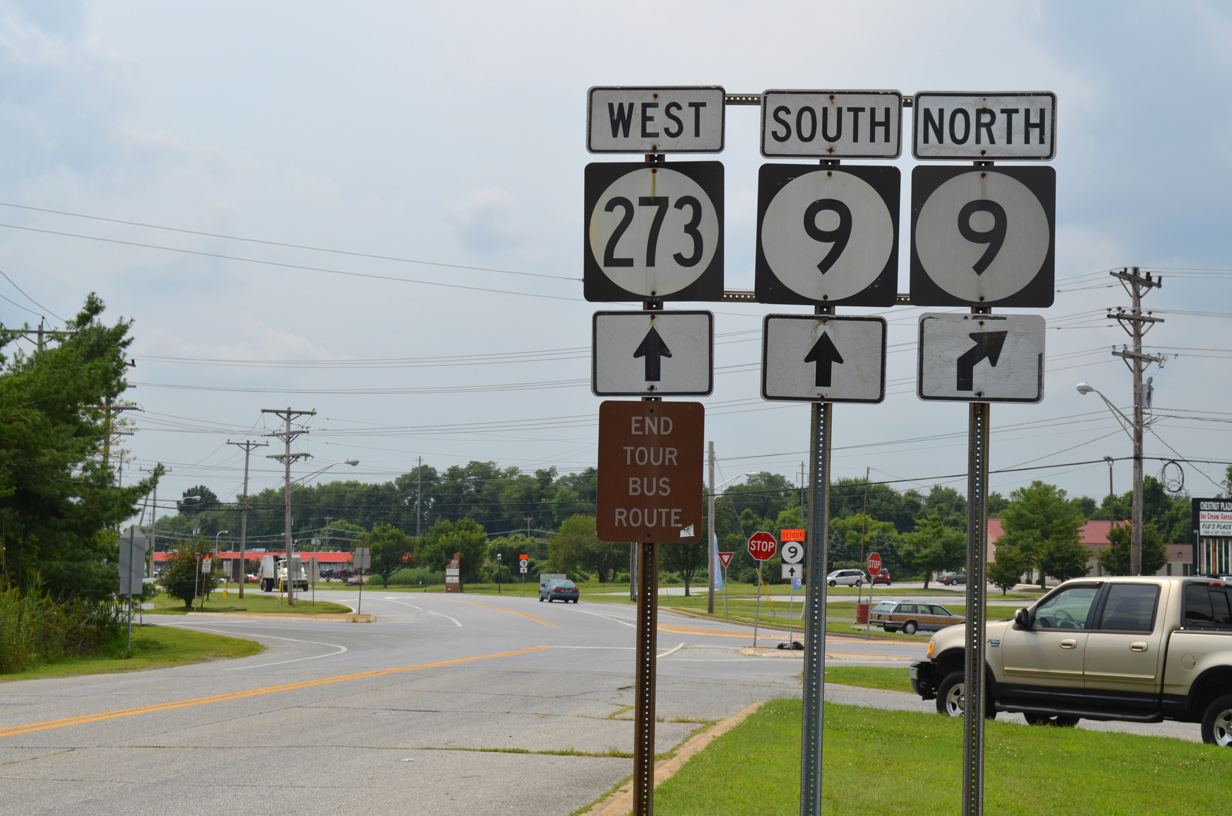 Delaware - State Highway 9 and State Highway 273 sign.