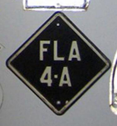 Florida state highway 4A sign.